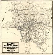 Los Angeles and Orange Counties 1912 Railway Map, Los Angeles and Orange Counties 1912 Railway Map